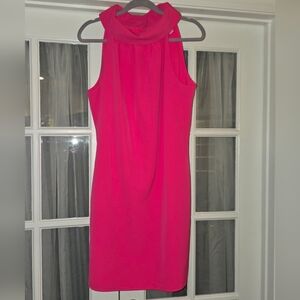 Sail to Sable Vibrant Pink Midi Dress